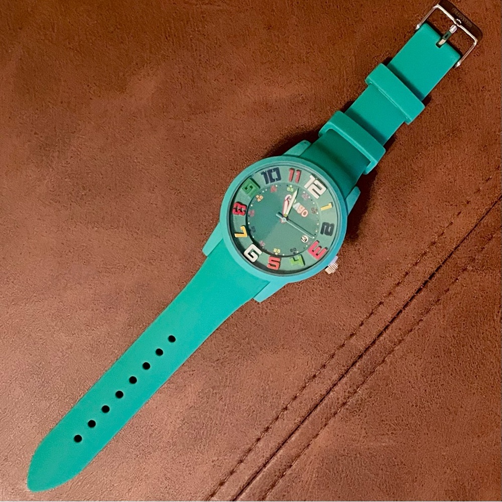 Crayo Festival Teal Silicone Watch- NEW